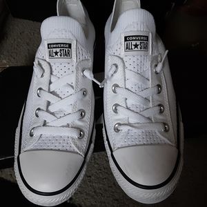 New White Converse knit style